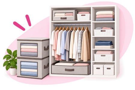 Organizadores para aproveitar melhor o espaço do guarda-roupa