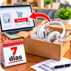 Produto comprado pela internet sendo preparado para devolução