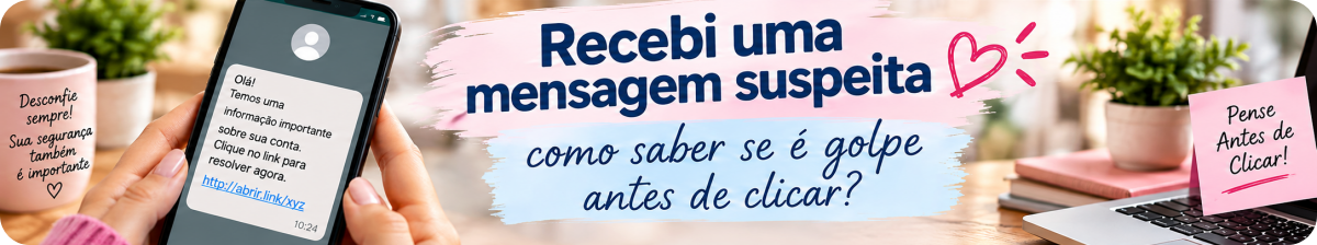 Recebi uma mensagem suspeita: como saber se é golpe antes de clicar?